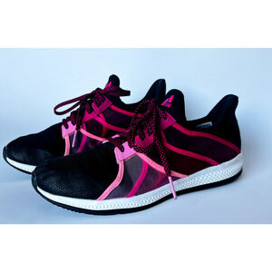 Womens Size 9 Adidas Gymbreaker Bounce Training Shoes Black w/pink Great Cond.